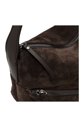 Borsa donna in camoscio colore moka. GIANNI CHIARINI | 11510-MOKA